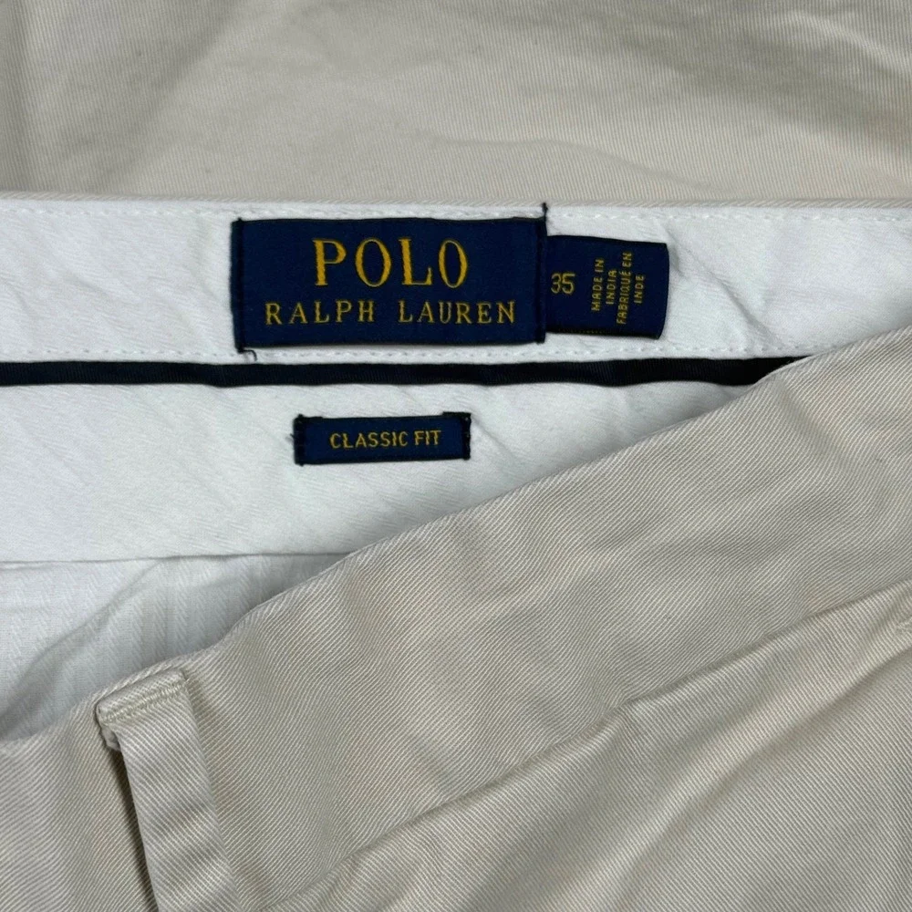 Polo Ralph Lauren Shorts Mens 35 Khaki Classic Fit Cotton Chino 9
